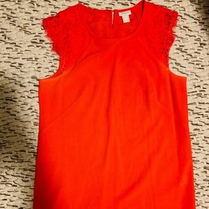 JCrew Bright Lace Work Blouse